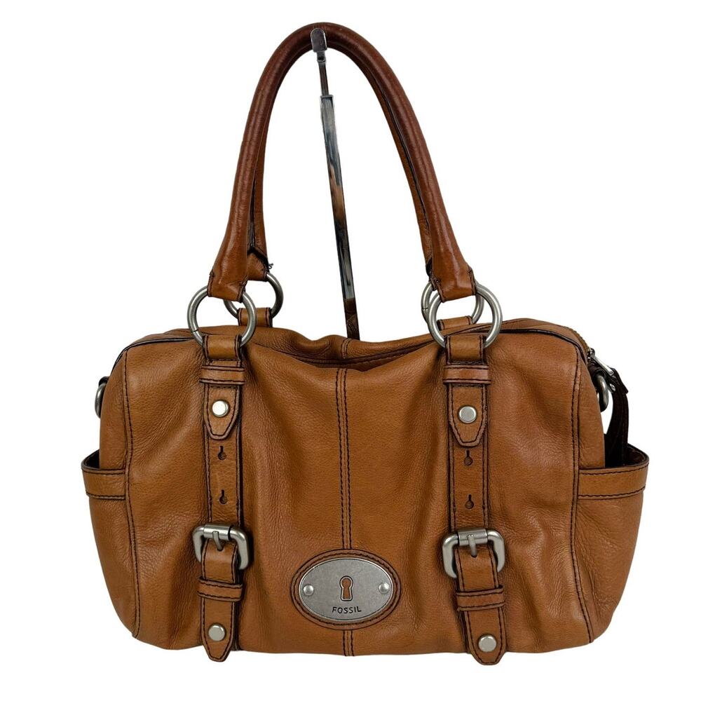 Fossil Vintage Maddox Shoulder Bag Pebbled Leather Tan Purse